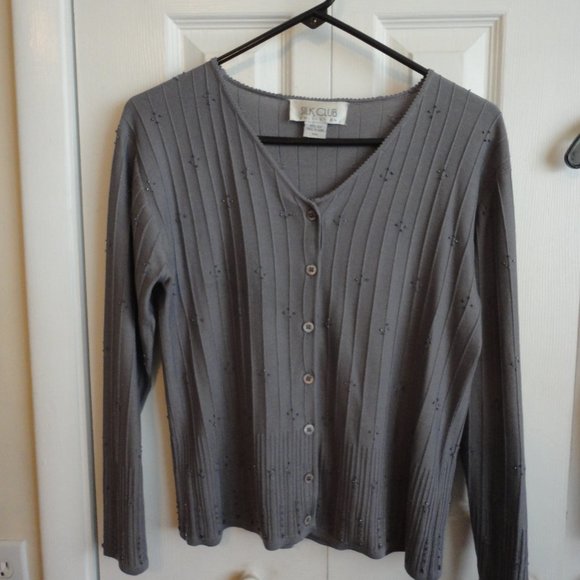 SILK CLUB COLLECTION 2 PIECE SILK SWEATER AND TOP P/M - Picture 3 of 5